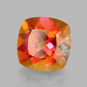 Topacio azotic multicolor natural de 2,67 ct, corte cojín, VVS