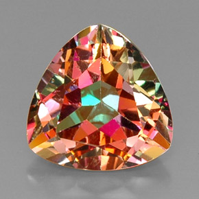 Topacio azotic multicolor natural de 11,44 ct, trillón, VVS-VS