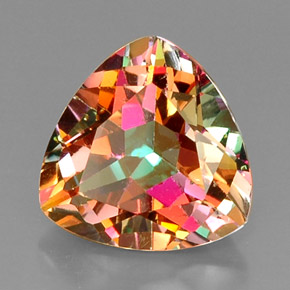 Topacio azotic multicolor natural de 11,44 ct, trillón, VVS-VS