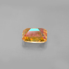 Topacio azotic multicolor natural de 1,98 ct, corte esmeralda, VS