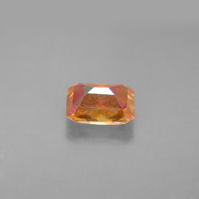 Topacio azotic multicolor natural de 1,85 ct, corte esmeralda, VVS-VS