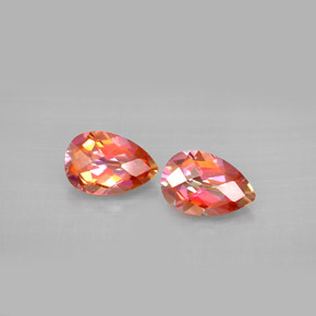 Gemas de topacio azotic multicolor natural de  ct, en forma de pera, VVS-VS