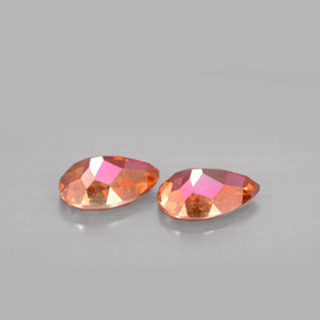 Gemas de topacio azotic multicolor natural de  ct, en forma de pera, VVS-VS
