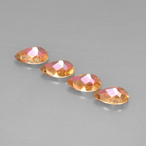 Gemas de topacio azotic multicolor natural de  ct, en forma de pera, VVS-VS