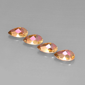 Gemas de topacio azotic multicolor natural de  ct, en forma de pera, VVS-VS