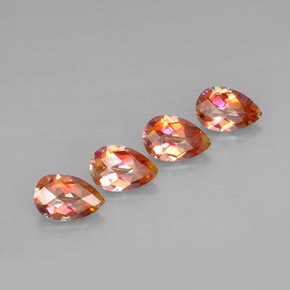 Gemas de topacio azotic multicolor natural de  ct, en forma de pera, VVS-VS