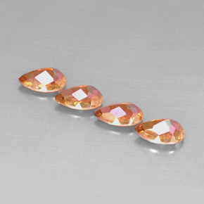 Gemas de topacio azotic multicolor natural de  ct, en forma de pera, VVS-VS