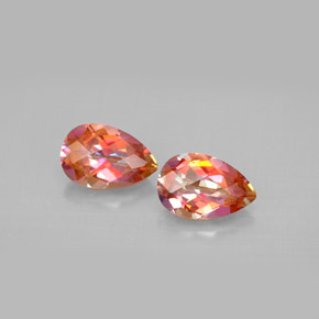 Gemas de topacio azotic multicolor natural de  ct, en forma de pera, VVS-VS