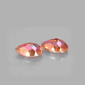 Gemas de topacio azotic multicolor natural de  ct, en forma de pera, VVS-VS