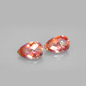 Gemas de topacio azotic multicolor natural de  ct, en forma de pera, VVS-VS