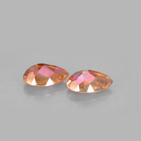 Gemas de topacio azotic multicolor natural de  ct, en forma de pera, VVS-VS