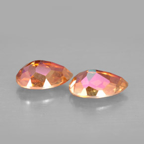 Gemas de topacio azotic multicolor natural de  ct, en forma de pera, VVS-VS
