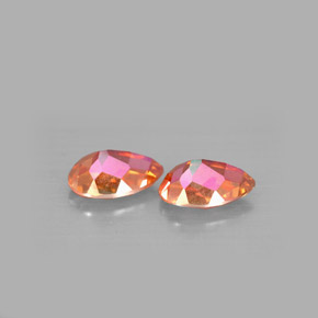 Gemas de topacio azotic multicolor natural de  ct, en forma de pera, VVS-VS