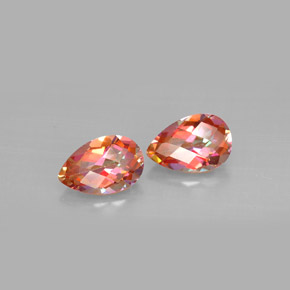 Gemas de topacio azotic multicolor natural de  ct, en forma de pera, VVS-VS