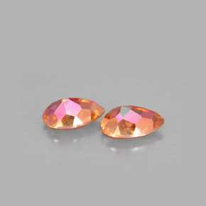 Gemas de topacio azotic multicolor natural de  ct, en forma de pera, VVS-VS