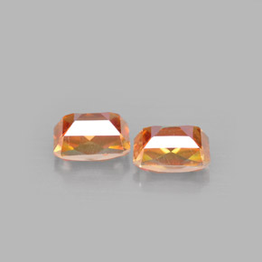 Gemas de topacio azotic multicolor natural de  ct, corte esmeralda, VVS-VS