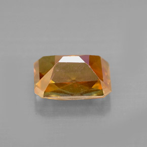 Topacio azotic multicolor natural de 2,66 ct, corte esmeralda, VVS-VS