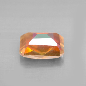 Topacio azotic arcoíris superior natural de 2,63 ct, corte esmeralda, VVS-VS