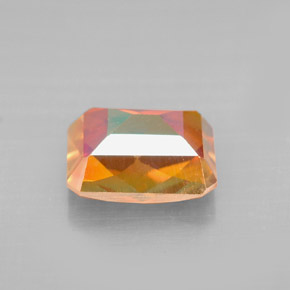 Topacio azotic multicolor natural de 2,80 ct, corte esmeralda, VVS-VS
