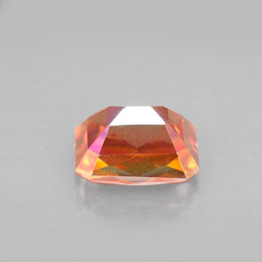 Topacio azotic multicolor natural de 2,88 ct, corte esmeralda, VVS-VS