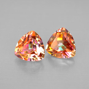 Gemas de topacio azotic multicolor natural de  ct, trillón, VVS-VS