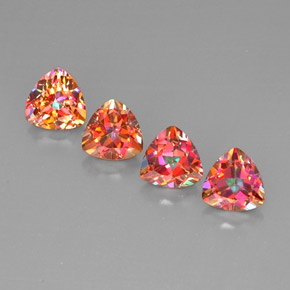 Gemas de topacio azotic multicolor natural de  ct, trillón, VVS-VS