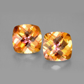 Gemas de topacio azotic arcoíris superior natural de  ct, corte cojín, VVS