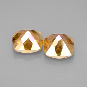 Gemas de topacio azotic multicolor natural de  ct, corte cojín, VVS-VS