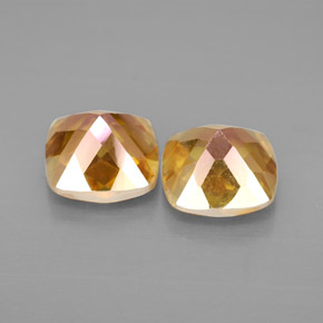 Gemas de topacio azotic multicolor natural de  ct, corte cojín, VVS