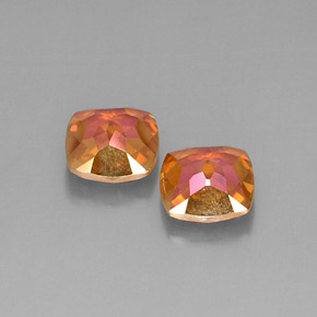 Gemas de topacio azotic multicolor natural de  ct, corte cojín, VVS-VS