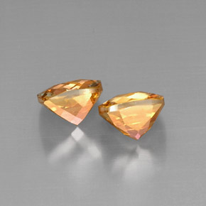 Gemas de topacio azotic multicolor natural de  ct, corte cojín, VVS-VS
