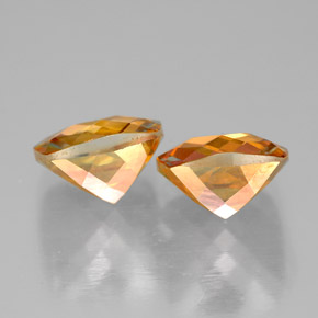 Gemas de topacio azotic multicolor natural de  ct, corte cojín, VVS-VS