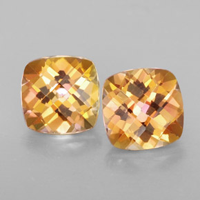 Gemas de topacio azotic multicolor natural de  ct, corte cojín, VVS-VS