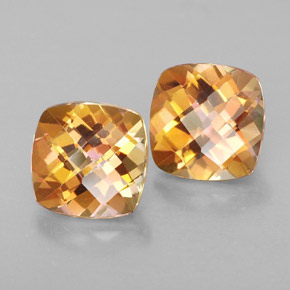 Gemas de topacio azotic multicolor natural de  ct, corte cojín, VVS-VS