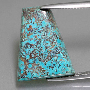 Azurita azul multicolor natural de 13,18 ct, forma elegante, opaco