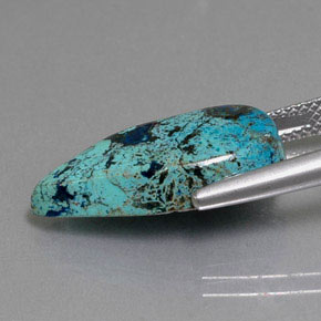 azurita Azul multicolor natural de 7.05 ct, En forma de pera, Opaco