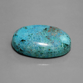 Azurita azul natural de 48,69 ct, corte óvalo, opaco
