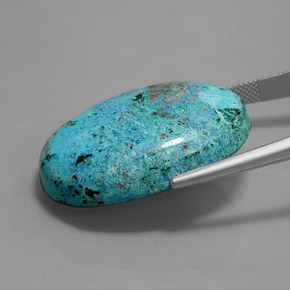 Azurita azul natural de 48,69 ct, corte óvalo, opaco