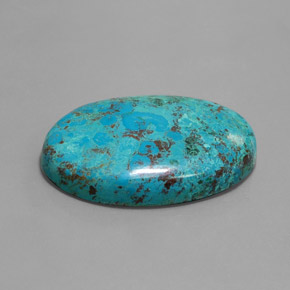 Azurita azul natural de 44,49 ct, corte óvalo, opaco