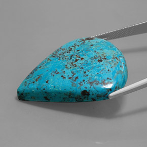 azurita Azul multicolor natural de 36.64 ct, En forma de pera, Opaco