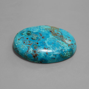 Azurita azul natural de 56,83 ct, corte óvalo, opaco