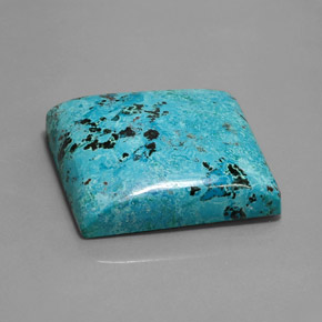 Azurita azul natural de 55,20 ct, baguette, opaco