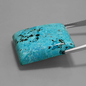 Azurita azul natural de 55,20 ct, baguette, opaco