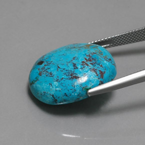 azurita Azul multicolor natural de 19.59 ct, Corte Óvalo, Opaco