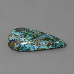 Azurita azul natural de 26,58 ct, en forma de pera, opaco