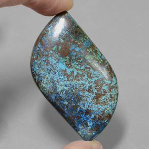 Azurita azul natural de 58,51 ct, forma elegante, opaco