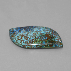 Azurita azul natural de 58,51 ct, forma elegante, opaco