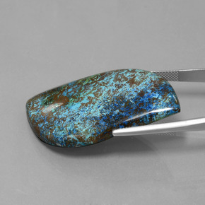 Azurita azul natural de 58,51 ct, forma elegante, opaco