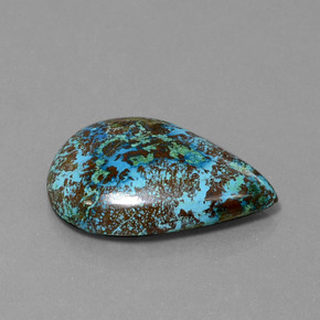 Azurita azul natural de 22,72 ct, en forma de pera, opaco