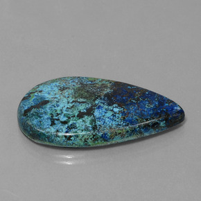 Azurita azul natural de 40,30 ct, en forma de pera, opaco
